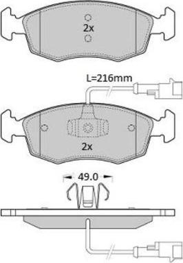 FREMAX FBP-1943 - Kit de plaquettes de frein, frein à disque cwaw.fr