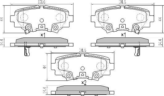 FREMAX FBP-1955 - Kit de plaquettes de frein, frein à disque cwaw.fr