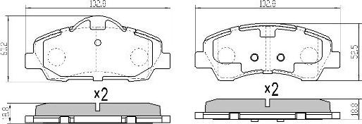 FREMAX FBP-1951 - Kit de plaquettes de frein, frein à disque cwaw.fr