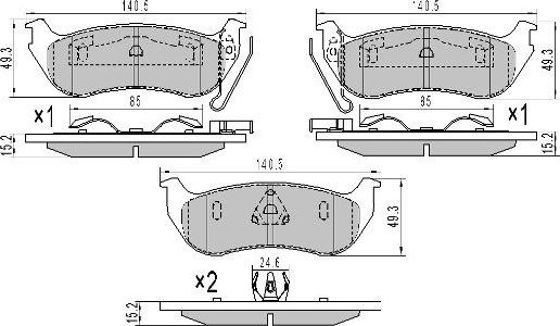 FREMAX FBP-1905 - Kit de plaquettes de frein, frein à disque cwaw.fr