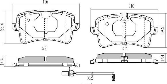 FREMAX FBP-1938 - Kit de plaquettes de frein, frein à disque cwaw.fr