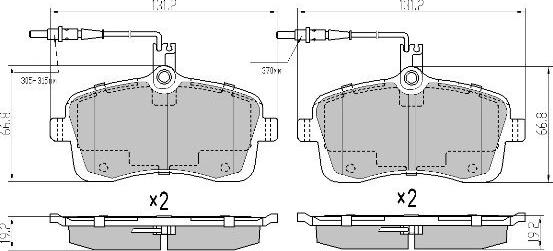 FREMAX FBP-1407 - Kit de plaquettes de frein, frein à disque cwaw.fr