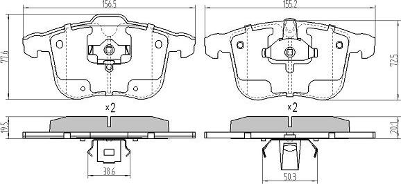 FREMAX FBP-1410 - Kit de plaquettes de frein, frein à disque cwaw.fr