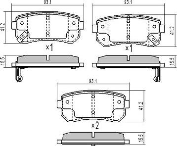 FREMAX FBP-1485 - Kit de plaquettes de frein, frein à disque cwaw.fr