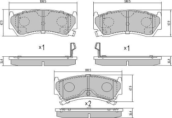 FREMAX FBP-1598 - Kit de plaquettes de frein, frein à disque cwaw.fr