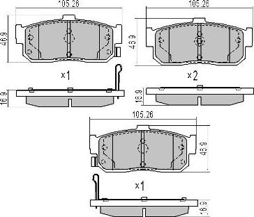 FREMAX FBP-1593 - Kit de plaquettes de frein, frein à disque cwaw.fr