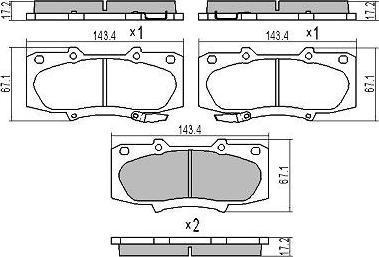 FREMAX FBP-1548 - Kit de plaquettes de frein, frein à disque cwaw.fr