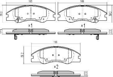 FREMAX FBP-1551 - Kit de plaquettes de frein, frein à disque cwaw.fr