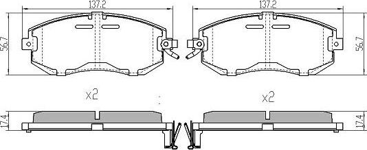 FREMAX FBP-1564 - Kit de plaquettes de frein, frein à disque cwaw.fr