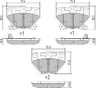 FREMAX FBP-1560 - Kit de plaquettes de frein, frein à disque cwaw.fr