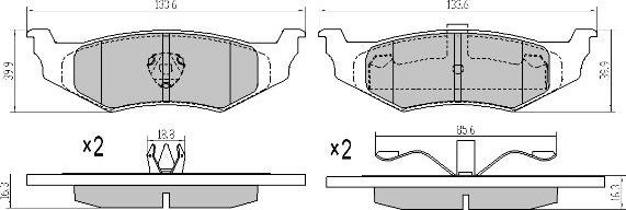 FREMAX FBP-1562 - Kit de plaquettes de frein, frein à disque cwaw.fr