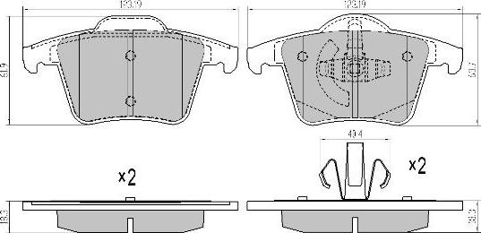 FREMAX FBP-1505 - Kit de plaquettes de frein, frein à disque cwaw.fr