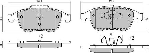 FREMAX FBP-1581 - Kit de plaquettes de frein, frein à disque cwaw.fr