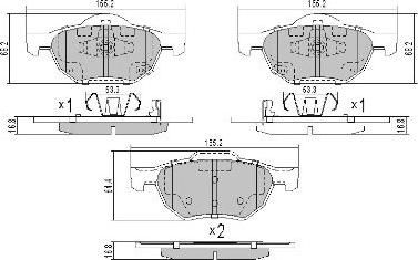 FREMAX FBP-1534 - Kit de plaquettes de frein, frein à disque cwaw.fr