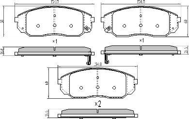 FREMAX FBP-1537 - Kit de plaquettes de frein, frein à disque cwaw.fr