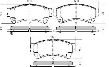 FREMAX FBP-1524 - Kit de plaquettes de frein, frein à disque cwaw.fr