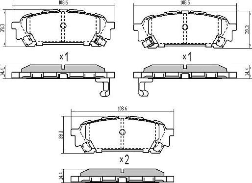 FREMAX FBP-1646 - Kit de plaquettes de frein, frein à disque cwaw.fr