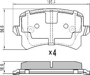 FREMAX FBP-1654 - Kit de plaquettes de frein, frein à disque cwaw.fr