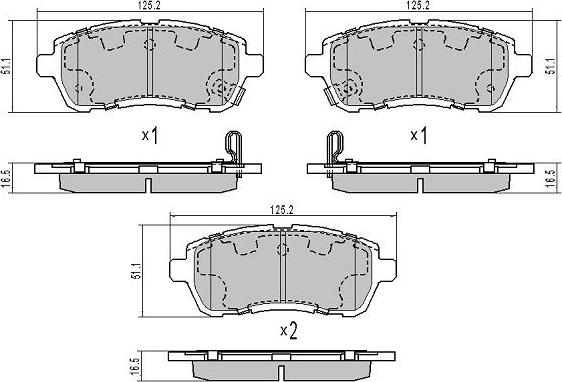 FREMAX FBP-1651 - Kit de plaquettes de frein, frein à disque cwaw.fr