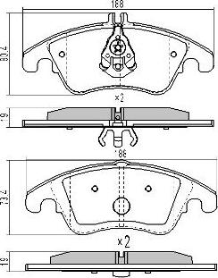 FREMAX FBP-1652 - Kit de plaquettes de frein, frein à disque cwaw.fr