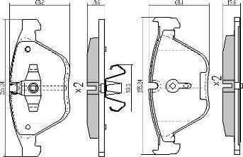 FREMAX FBP-1664 - Kit de plaquettes de frein, frein à disque cwaw.fr