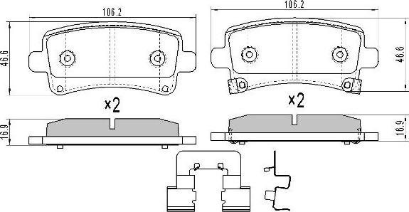 FREMAX FBP-1662 - Kit de plaquettes de frein, frein à disque cwaw.fr