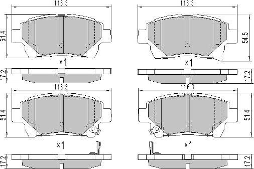 FREMAX FBP-1604 - Kit de plaquettes de frein, frein à disque cwaw.fr