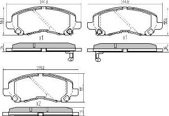 FREMAX FBP-1611 - Kit de plaquettes de frein, frein à disque cwaw.fr