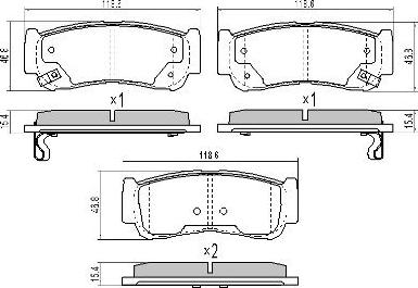 FREMAX FBP-1634 - Kit de plaquettes de frein, frein à disque cwaw.fr