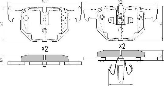 FREMAX FBP-1624 - Kit de plaquettes de frein, frein à disque cwaw.fr