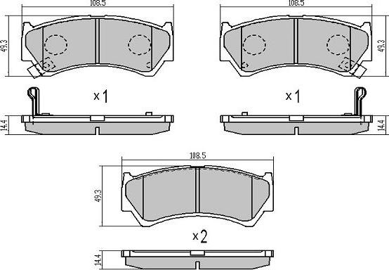 FREMAX FBP-1621 - Kit de plaquettes de frein, frein à disque cwaw.fr