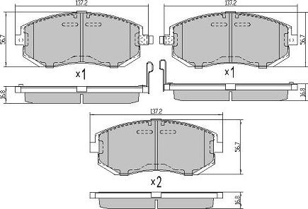 FREMAX FBP-1627 - Kit de plaquettes de frein, frein à disque cwaw.fr