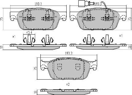 FREMAX FBP-1672 - Kit de plaquettes de frein, frein à disque cwaw.fr