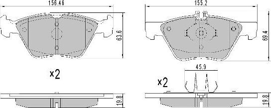 FREMAX FBP-1047 - Kit de plaquettes de frein, frein à disque cwaw.fr