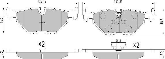 FREMAX FBP-1008 - Kit de plaquettes de frein, frein à disque cwaw.fr