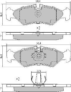 FREMAX FBP-1034 - Kit de plaquettes de frein, frein à disque cwaw.fr