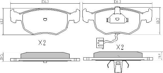 FREMAX FBP-1031 - Kit de plaquettes de frein, frein à disque cwaw.fr