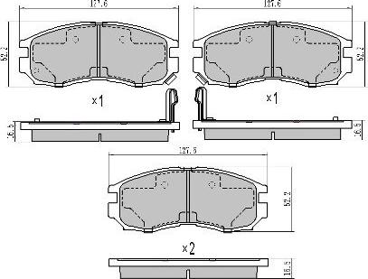 FREMAX FBP-1103 - Kit de plaquettes de frein, frein à disque cwaw.fr