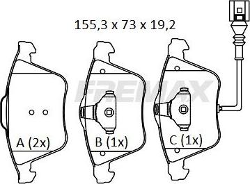 FREMAX FBP-1899 - Kit de plaquettes de frein, frein à disque cwaw.fr