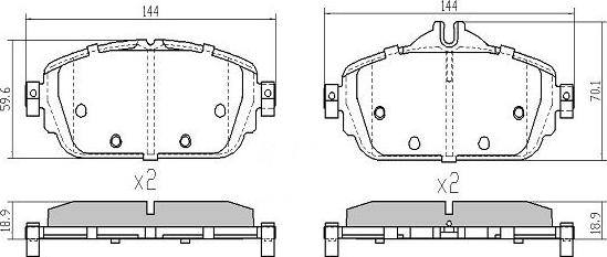 FREMAX FBP-1895 - Kit de plaquettes de frein, frein à disque cwaw.fr