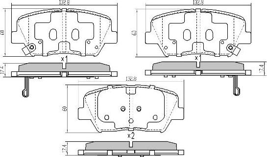 FREMAX FBP-1898 - Kit de plaquettes de frein, frein à disque cwaw.fr