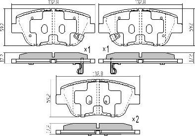 FREMAX FBP-1861 - Kit de plaquettes de frein, frein à disque cwaw.fr