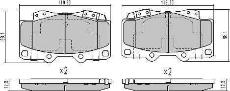 FREMAX FBP-1809 - Kit de plaquettes de frein, frein à disque cwaw.fr