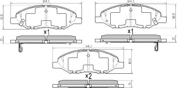 FREMAX FBP-1884 - Kit de plaquettes de frein, frein à disque cwaw.fr