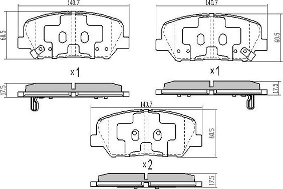 FREMAX FBP-1887 - Kit de plaquettes de frein, frein à disque cwaw.fr