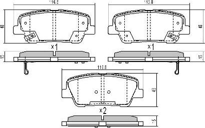 FREMAX FBP-1838 - Kit de plaquettes de frein, frein à disque cwaw.fr