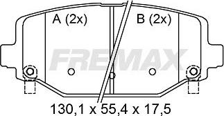 FREMAX FBP-1875 - Kit de plaquettes de frein, frein à disque cwaw.fr