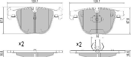 FREMAX FBP-1391 - Kit de plaquettes de frein, frein à disque cwaw.fr