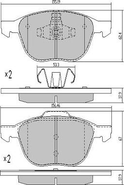 FREMAX FBP-1362 - Kit de plaquettes de frein, frein à disque cwaw.fr