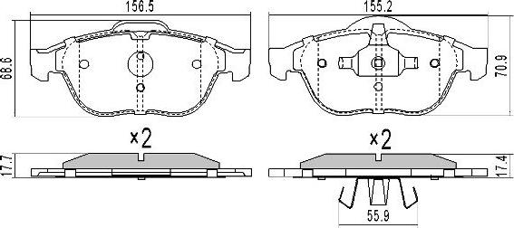 FREMAX FBP-1253 - Kit de plaquettes de frein, frein à disque cwaw.fr